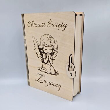 Skrzyneczka XL na Chrzest Święty – personalizowany prezent z życzeniami