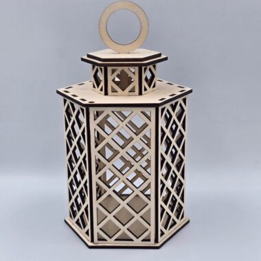 Drewniany lampion ażurowy – 3 wzory do wyboru
