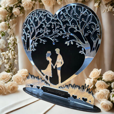 Personalizowana statuetka serce z plexi