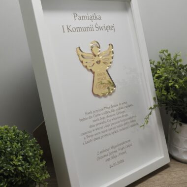 Pamiątka Pierwszej Komunii Świętej w ramce